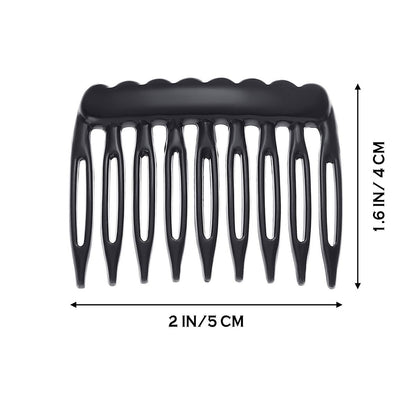eBoot 24 Pieces Small Hair Combs - Plastic French Teeth Combs for Fine Hair, Black and Clear, Wedding Veil Accessories