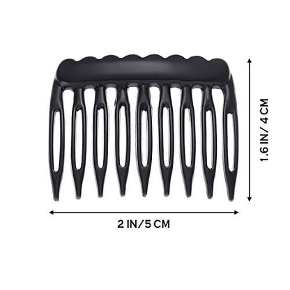 eBoot 24 Pieces Small Hair Combs - Plastic French Teeth Combs for Fine Hair, Black and Clear, Wedding Veil Accessories