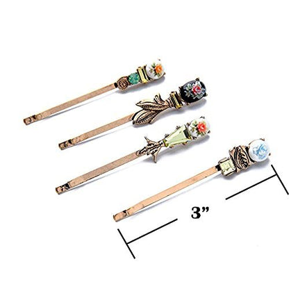 7-Piece Vintage Bronze Hair Clips Set - Elegant Retro Hair Pins for Women and Girls Avelisse
