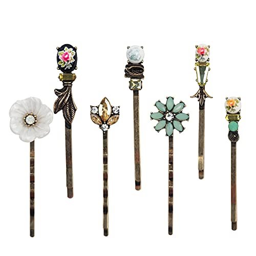 7-Piece Vintage Bronze Hair Clips Set - Elegant Retro Hair Pins for Women and Girls Avelisse