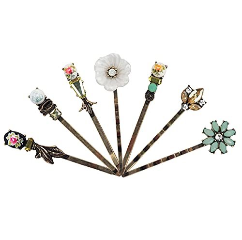 7-Piece Vintage Bronze Hair Clips Set - Elegant Retro Hair Pins for Women and Girls Avelisse