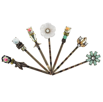 7-Piece Vintage Bronze Hair Clips Set - Elegant Retro Hair Pins for Women and Girls Avelisse