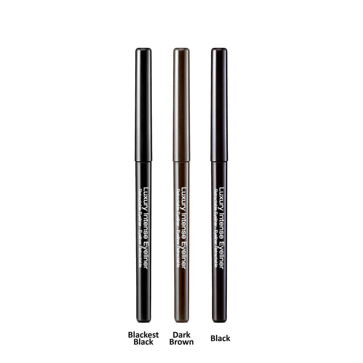 KISS NEW YORK Professional Retractable Eyeliner - Luxury Intense Highly Pigmented Eye Makeup, Long-Lasting, Water-Resistant, Smudge-Proof, Smooth Gliding (3 Pack, Blackest Black) - görsel 9