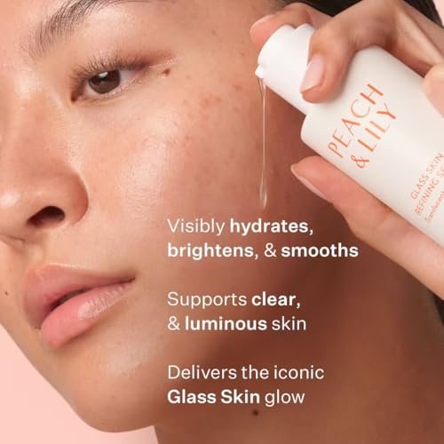 Peach & Lily Glass Skin Refining Serum – Hyaluronic Acid & Niacinamide Face Serum for Sensitive Skin, Vegan & Cruelty Free Korean Beauty (1.35 oz) Avelisse