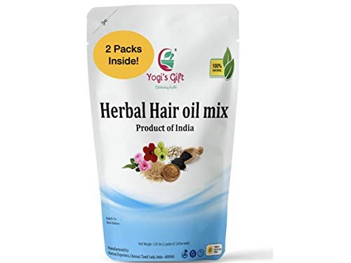 Yogi’s Gift Ayurvedic Herbal Hair Oil Mix – 18 Essential Herbs for Hair Growth, 2.65 oz (Pack of 2), 100% Natural Avelisse