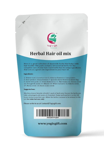 Yogi’s Gift Ayurvedic Herbal Hair Oil Mix – 18 Essential Herbs for Hair Growth, 2.65 oz (Pack of 2), 100% Natural Avelisse