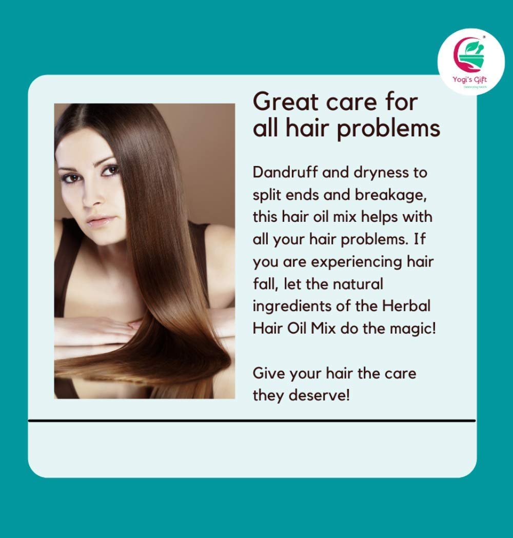 Yogi’s Gift Ayurvedic Herbal Hair Oil Mix – 18 Essential Herbs for Hair Growth, 2.65 oz (Pack of 2), 100% Natural Avelisse