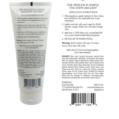 Keratin Salon Direct Keratin Hair Treatment - 4 oz | Frizz Control, Formaldehyde Free, Salon Quality Smoothing Treatment for All Hair Types Avelisse