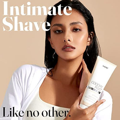 IntiMD Coochy Plus Intimate Shaving Cream – Fragrance Free, 8 oz – Rash-Free Shaving for Pubic Area, Bikini Line, Armpits – Prevents Razor Burn, Bumps, Ingrown Hair & Itchiness
