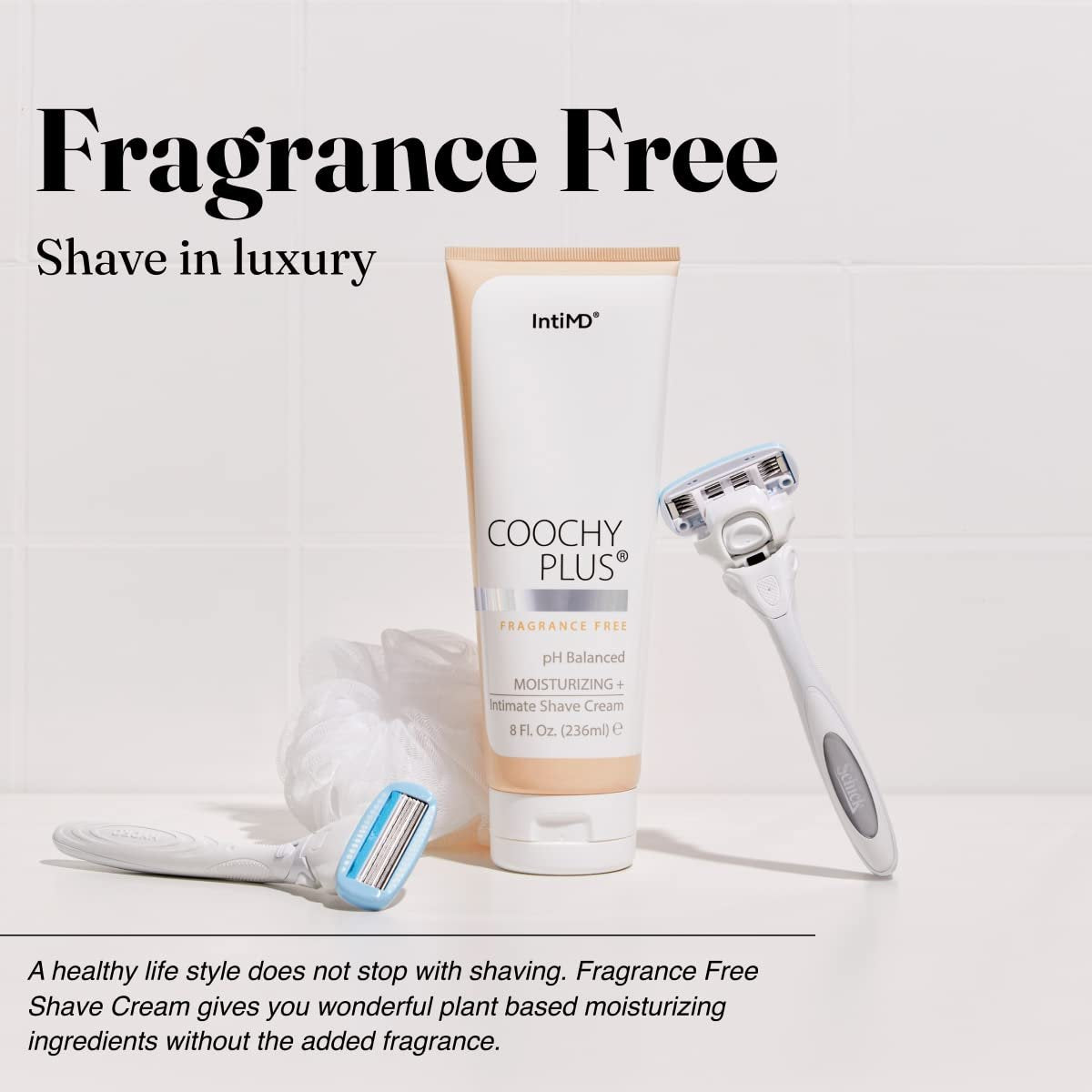 IntiMD Coochy Plus Intimate Shaving Cream – Fragrance Free, 8 oz – Rash-Free Shaving for Pubic Area, Bikini Line, Armpits – Prevents Razor Burn, Bumps, Ingrown Hair & Itchiness - görsel 10