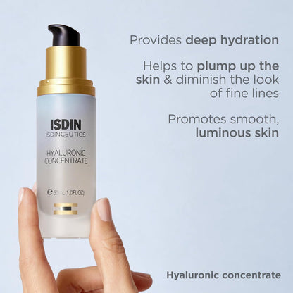 Isdinceutics Hyaluronic Concentrate – Lightweight Face Serum with Hyaluronic Acid, 1.0 FL OZ Avelisse