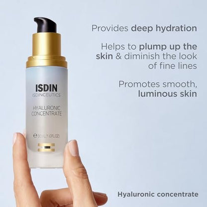 Isdinceutics Hyaluronic Concentrate – Lightweight Face Serum with Hyaluronic Acid, 1.0 FL OZ Avelisse