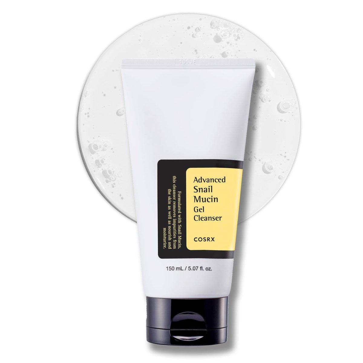 COSRX Advanced Snail Mucin Gel Cleanser - 5.07 Fl Oz (150 mL) - Rich Daily Deep Cleansing Gel for Dry & Sensitive Skin, Korean Skin Care, No Parabens, Not Tested on Animals Avelisse