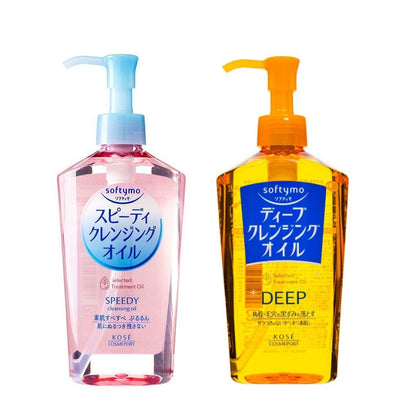 Kose Softymo Speedy & Deep Cleansing Wash Set (2 x 230ml) - Olive Oil Infused Facial Cleanser Avelisse