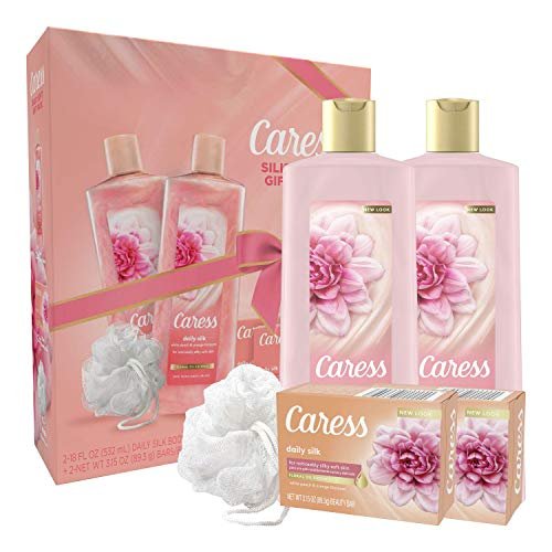 Caress Daily Silk Bar Soap & Hydrating Body Wash Gift Set, 5 Piece Set, 4 Count - görsel 2
