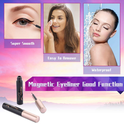 DEJAVIA Magnetic Eyelashes with Eyeliner Kit - 10 Pairs Premium 3D Natural Look Reusable Eyelashes with Tweezers Applicator, Strong Magnetic Eyeliner, No Glue Needed