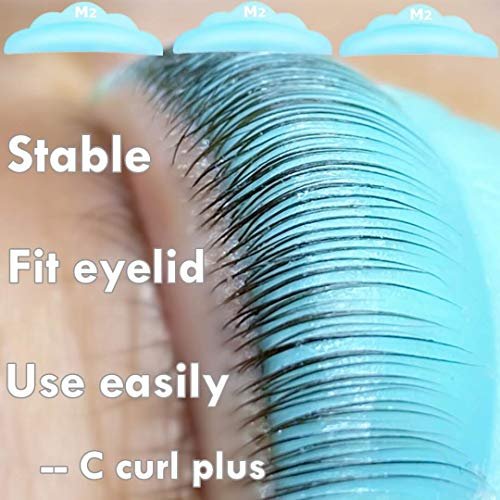 Lash Lift Pads DIY Eyelash Perm Rods 10 Pcs Sky Blue Silicone Shields - Reusable 5 Sizes SMM1M2L - görsel 17