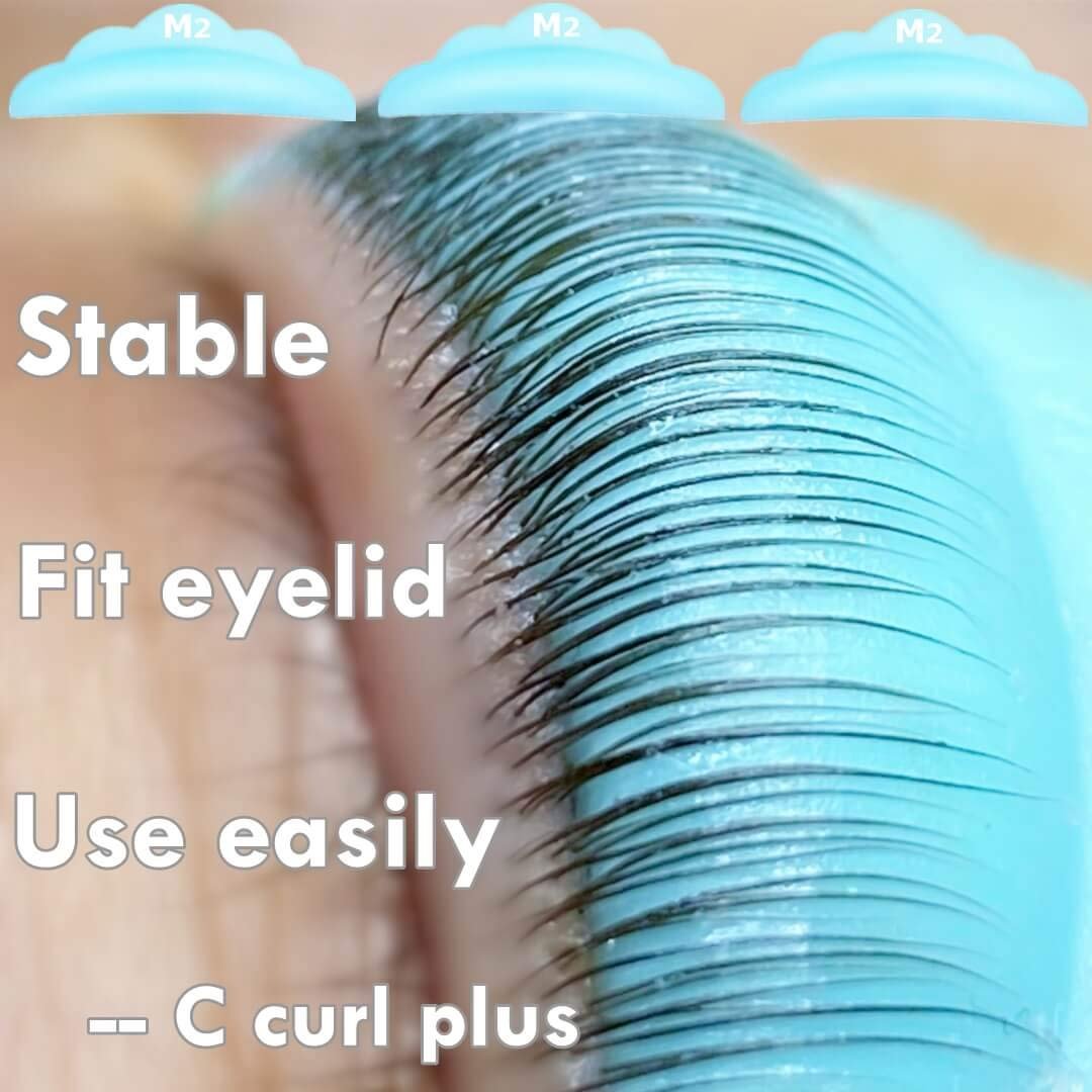 Lash Lift Pads DIY Eyelash Perm Rods 10 Pcs Sky Blue Silicone Shields - Reusable 5 Sizes SMM1M2L - görsel 16