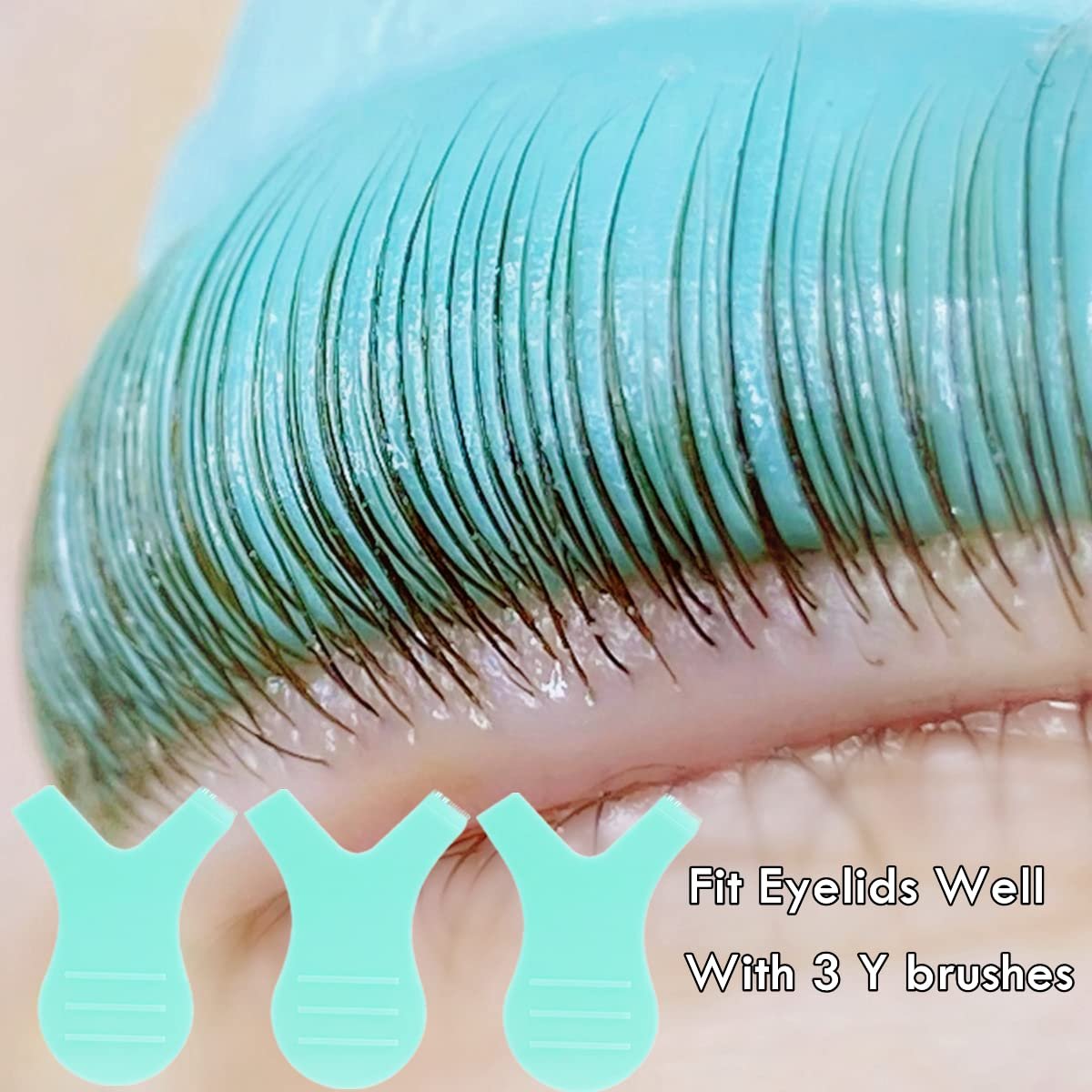 Lash Lift Pads DIY Eyelash Perm Rods 10 Pcs Sky Blue Silicone Shields - Reusable 5 Sizes SMM1M2L - görsel 12