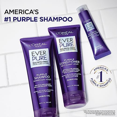 L'Oreal Paris EverPure Ultra Pigmented Anti-Brass Purple Rinse-Out Mask for Bleached, Blonde, or Highlighted Hair, 3 oz Avelisse
