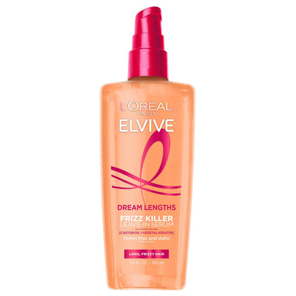 L'Oreal Paris Elvive Dream Lengths Frizz Killer Leave-In Serum, 3.4 fl oz (100 ml)