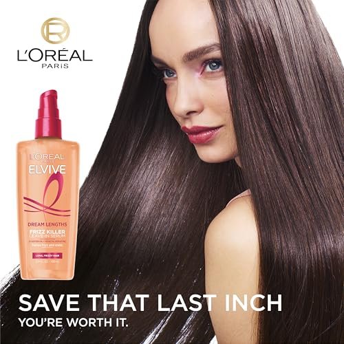 L'Oreal Paris Elvive Dream Lengths Frizz Killer Leave-In Serum, 3.4 fl oz (100 ml) - görsel 5