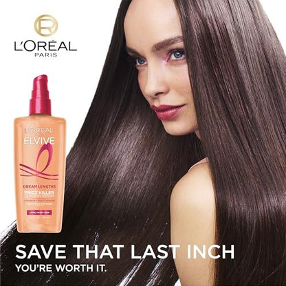 L'Oreal Paris Elvive Dream Lengths Frizz Killer Leave-In Serum, 3.4 fl oz (100 ml)