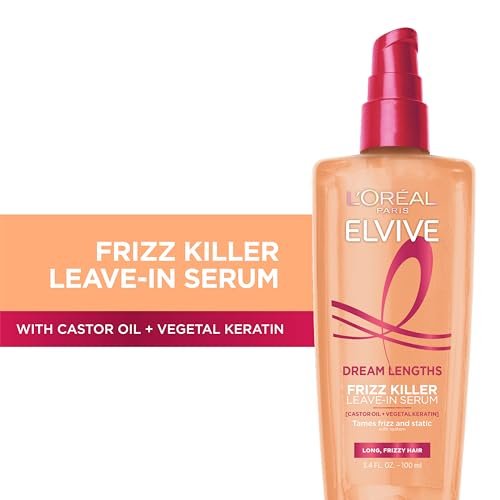 L'Oreal Paris Elvive Dream Lengths Frizz Killer Leave-In Serum, 3.4 fl oz (100 ml) - görsel 3