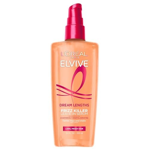 L'Oreal Paris Elvive Dream Lengths Frizz Killer Leave-In Serum, 3.4 fl oz (100 ml) - görsel 1