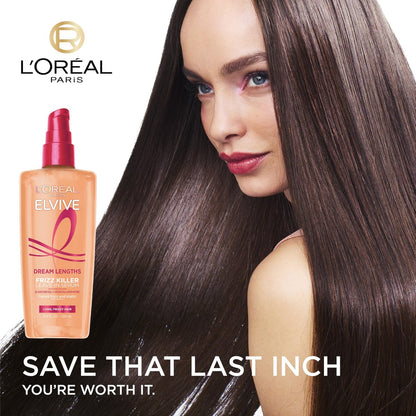 L'Oreal Paris Elvive Dream Lengths Frizz Killer Leave-In Serum, 3.4 fl oz (100 ml)