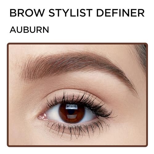 L'Oreal Paris Brow Stylist Definer Waterproof Eyebrow Pencil - Ultra-Fine Mechanical Pencil for Natural Brows - Auburn, 0.003 oz - görsel 8