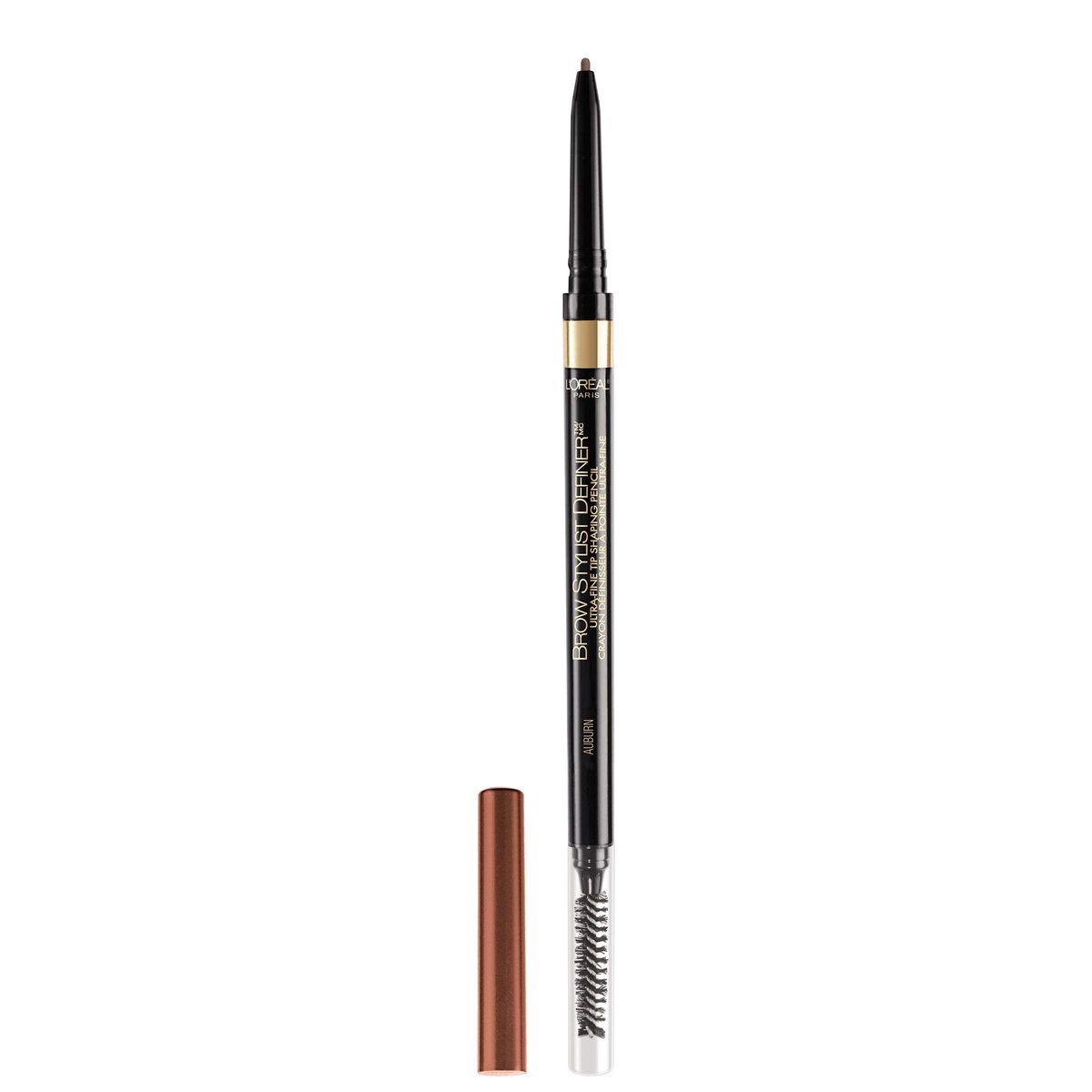 L'Oreal Paris Brow Stylist Definer Waterproof Eyebrow Pencil - Ultra-Fine Mechanical Pencil for Natural Brows - Auburn, 0.003 oz - görsel 1