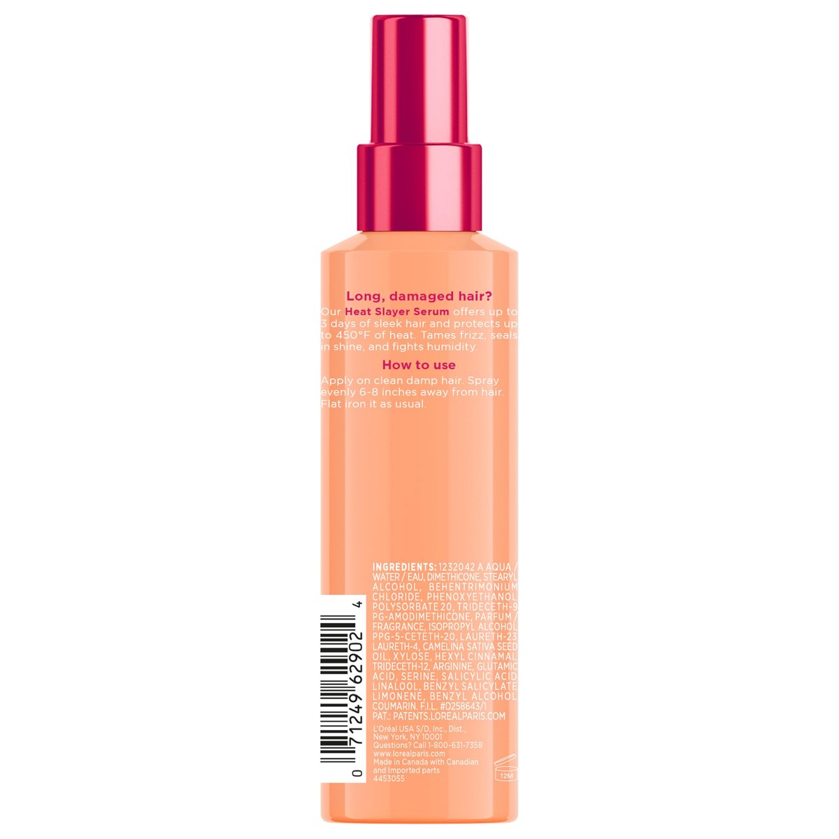 L'Oreal Paris Elvive Dream Lengths Heat Slayer Pre-Iron Spray Leave-In, 4.4 oz - görsel 16