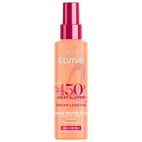 L'Oreal Paris Elvive Dream Lengths Heat Slayer Pre-Iron Spray Leave-In, 4.4 oz - görsel 1