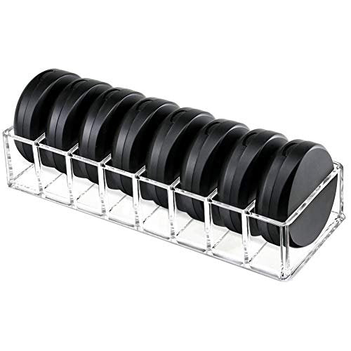Clear Acrylic Makeup Organizer - 8 Slot Cosmetic Storage for Blush, Eyeshadow, Lipstick & More | Vanity Desk Holder - görsel 2
