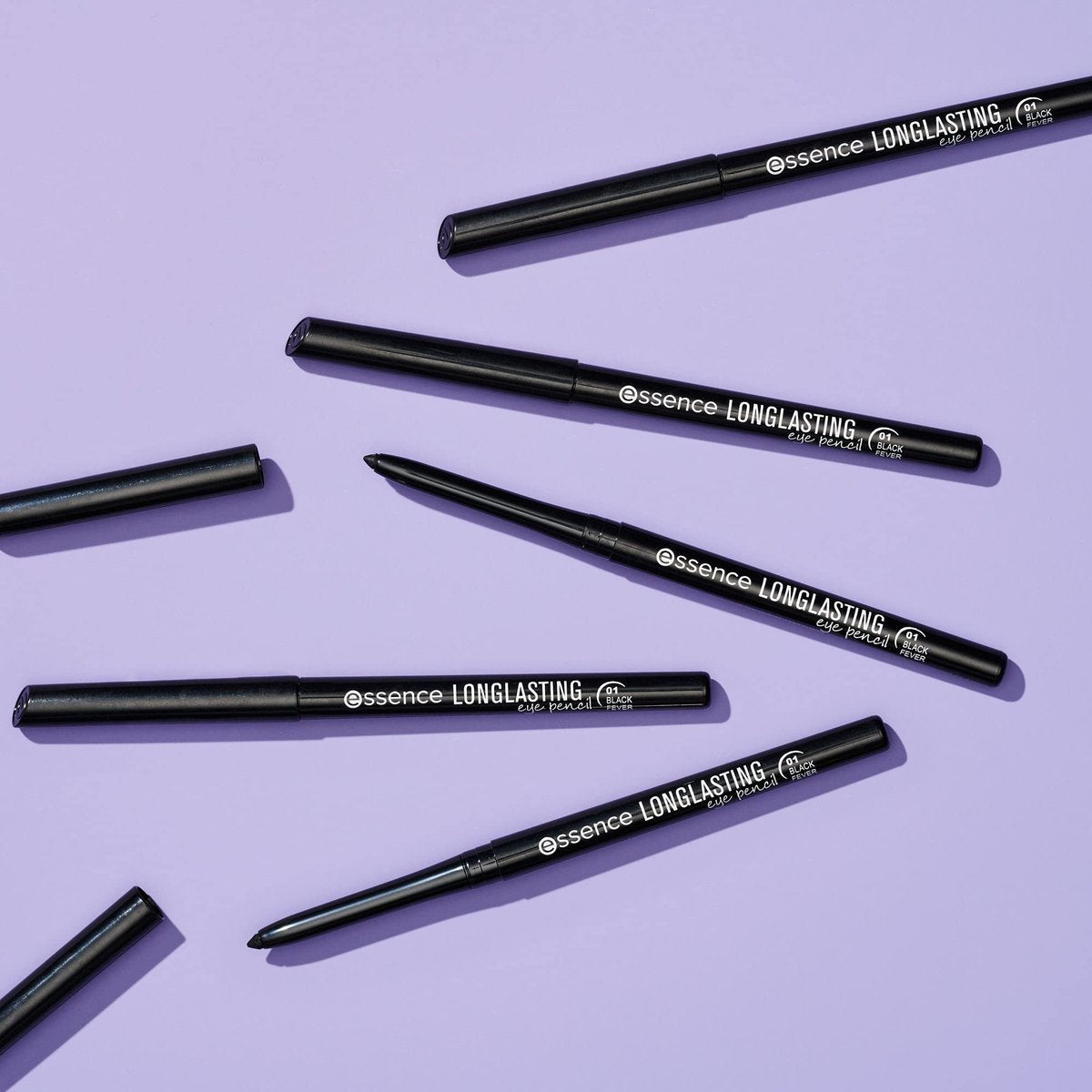 essence Longlasting Eyeliner Pencil - 5-Pack Black, Water-Resistant, Vegan & Cruelty Free Avelisse