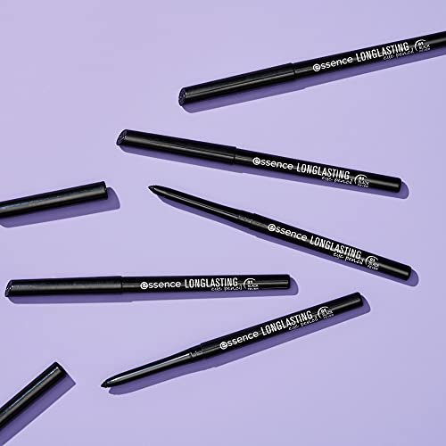 essence Longlasting Eyeliner Pencil - 5-Pack Black, Water-Resistant, Vegan & Cruelty Free Avelisse
