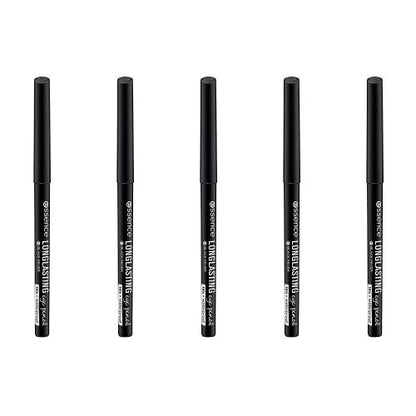 essence Longlasting Eyeliner Pencil - 5-Pack Black, Water-Resistant, Vegan & Cruelty Free Avelisse
