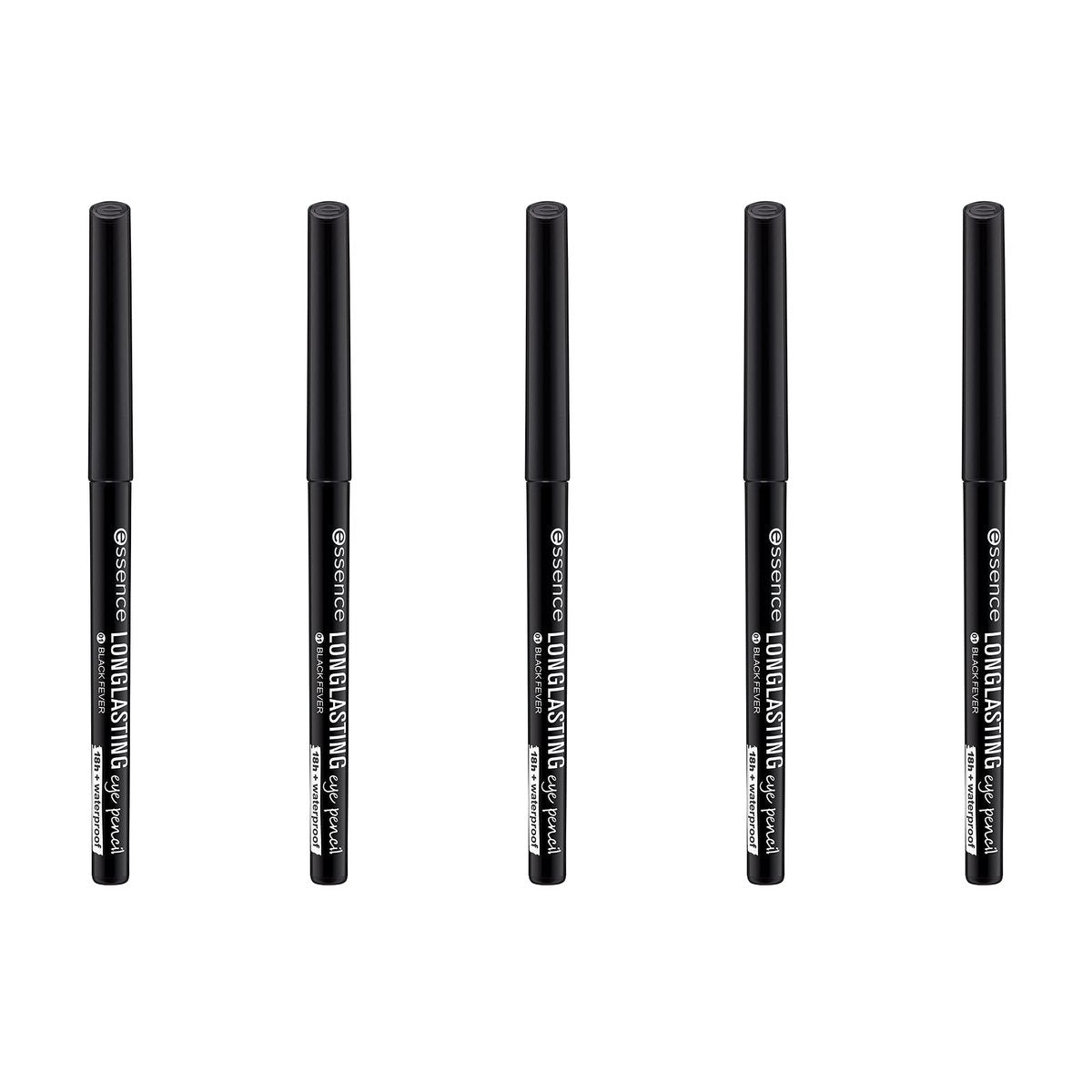 essence Longlasting Eyeliner Pencil - 5-Pack Black, Water-Resistant, Vegan & Cruelty Free Avelisse