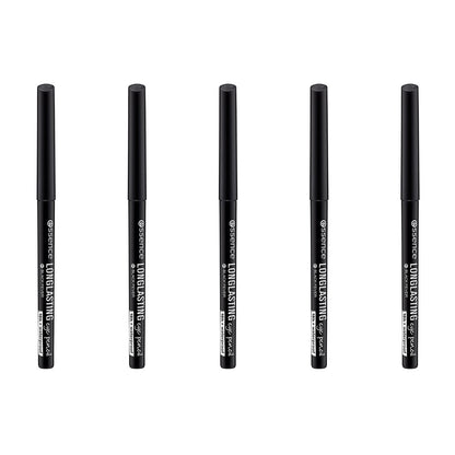 essence Longlasting Eyeliner Pencil - 5-Pack Black, Water-Resistant, Vegan & Cruelty Free Avelisse