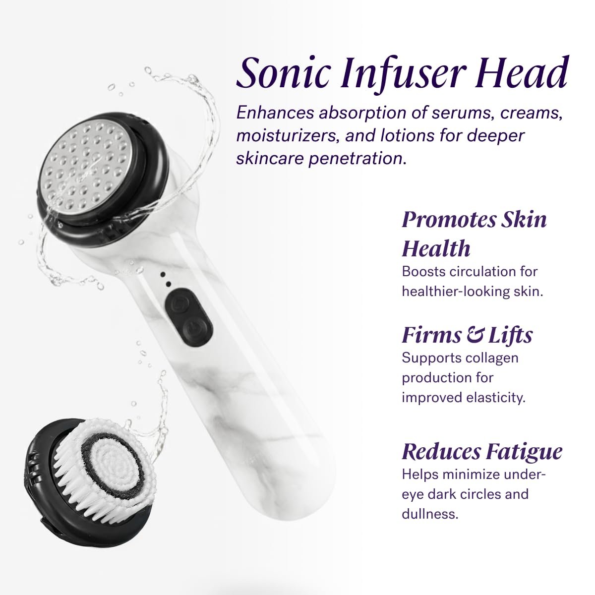 Michael Todd Beauty Soniclear Allure 2024 Best of Beauty Winner Facial Cleansing + Exfoliation Brush System with Antimicrobial Protected Bristles, 4 Speeds, Serum Infusion Head + Travel Case Avelisse