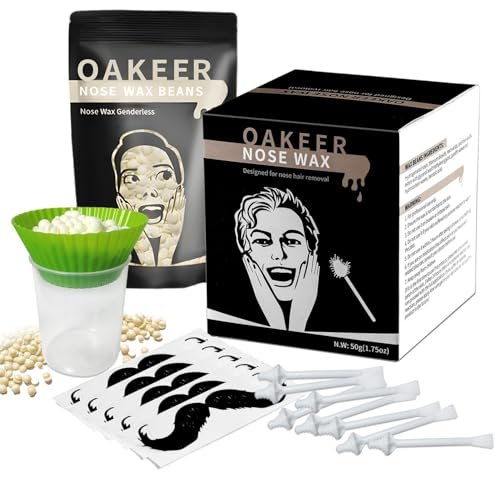 Oakeer Nose Hair Remover Kit – 30 Wax Sticks & 100g Nose Wax for At-Home Hair Removal for Men and Women - görsel 2