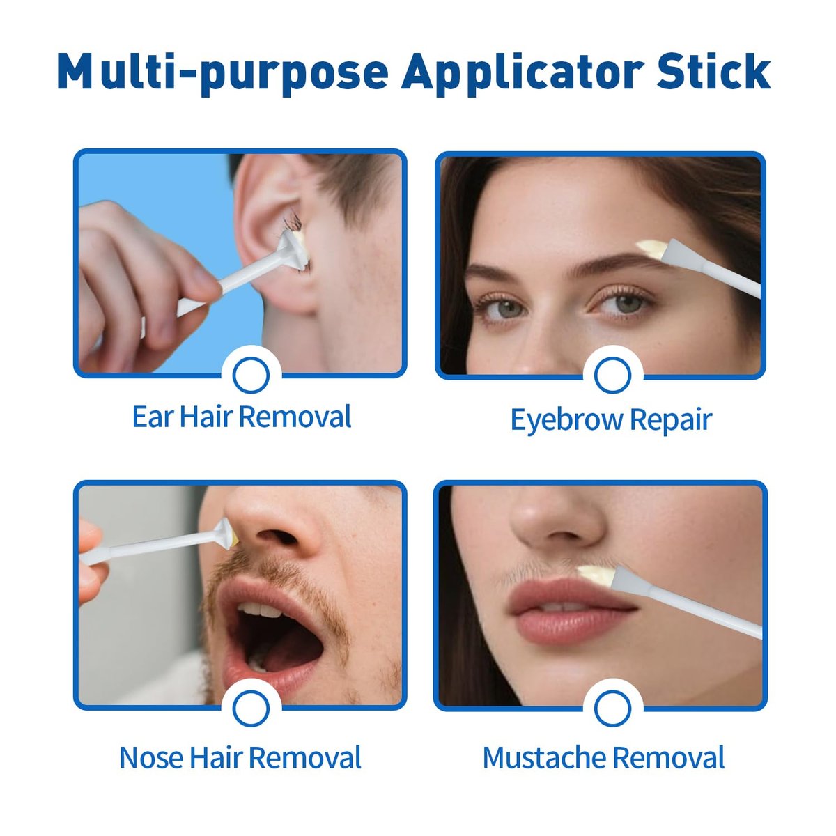 Oakeer Nose Hair Remover Kit – 30 Wax Sticks & 100g Nose Wax for At-Home Hair Removal for Men and Women - görsel 9