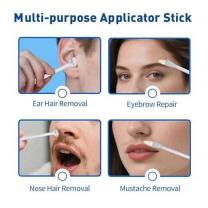 Oakeer Nose Hair Remover Kit – 30 Wax Sticks & 100g Nose Wax for At-Home Hair Removal for Men and Women