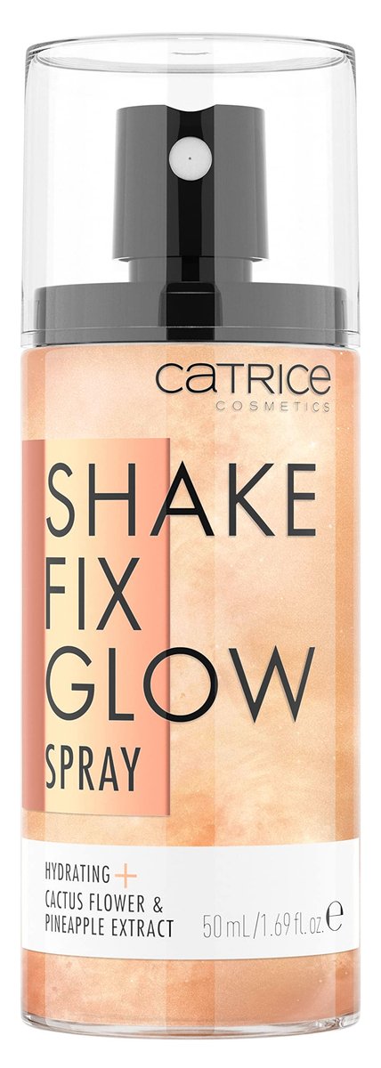 Catrice Shake Fix Glow Spray - Hydrating Makeup Setting Mist with Cactus Blossom & Pineapple Extract, Vegan & Cruelty Free, 1.69 Fl Oz