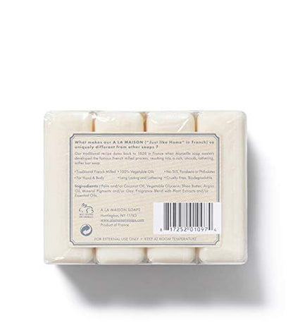 A LA MAISON Fresh Sea Salt Bar Soap - Triple French Milled Natural Moisturizing Hand Soap (12 Bars, 3.5 oz Each) Avelisse