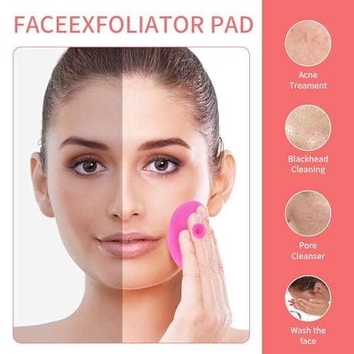 5-Piece Mini Exfoliating Brush Set: Silicone Facial Cleansing & Lip Scrub Brushes - görsel 4