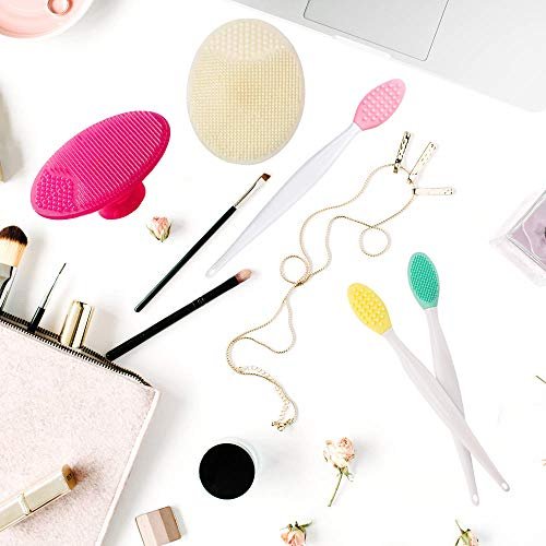 5-Piece Mini Exfoliating Brush Set: Silicone Facial Cleansing & Lip Scrub Brushes - görsel 16