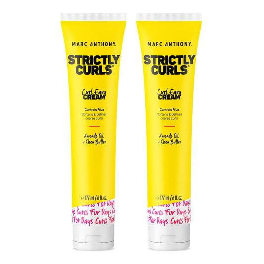 Marc Anthony Curl Cream with Shea Butter & Oils - Defines & Softens Curly & Wavy Hair, 6 Fl Oz (Pack of 2)