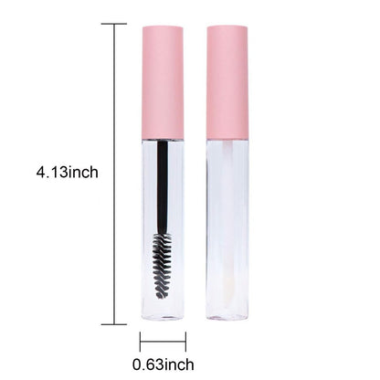ICEYLI 10ml Empty Mascara Tube, Eyeliner Tube and Lip Gloss Tubes with Rubber Inserts and Funnels for DIY Cosmetics - 9 Piece Set
